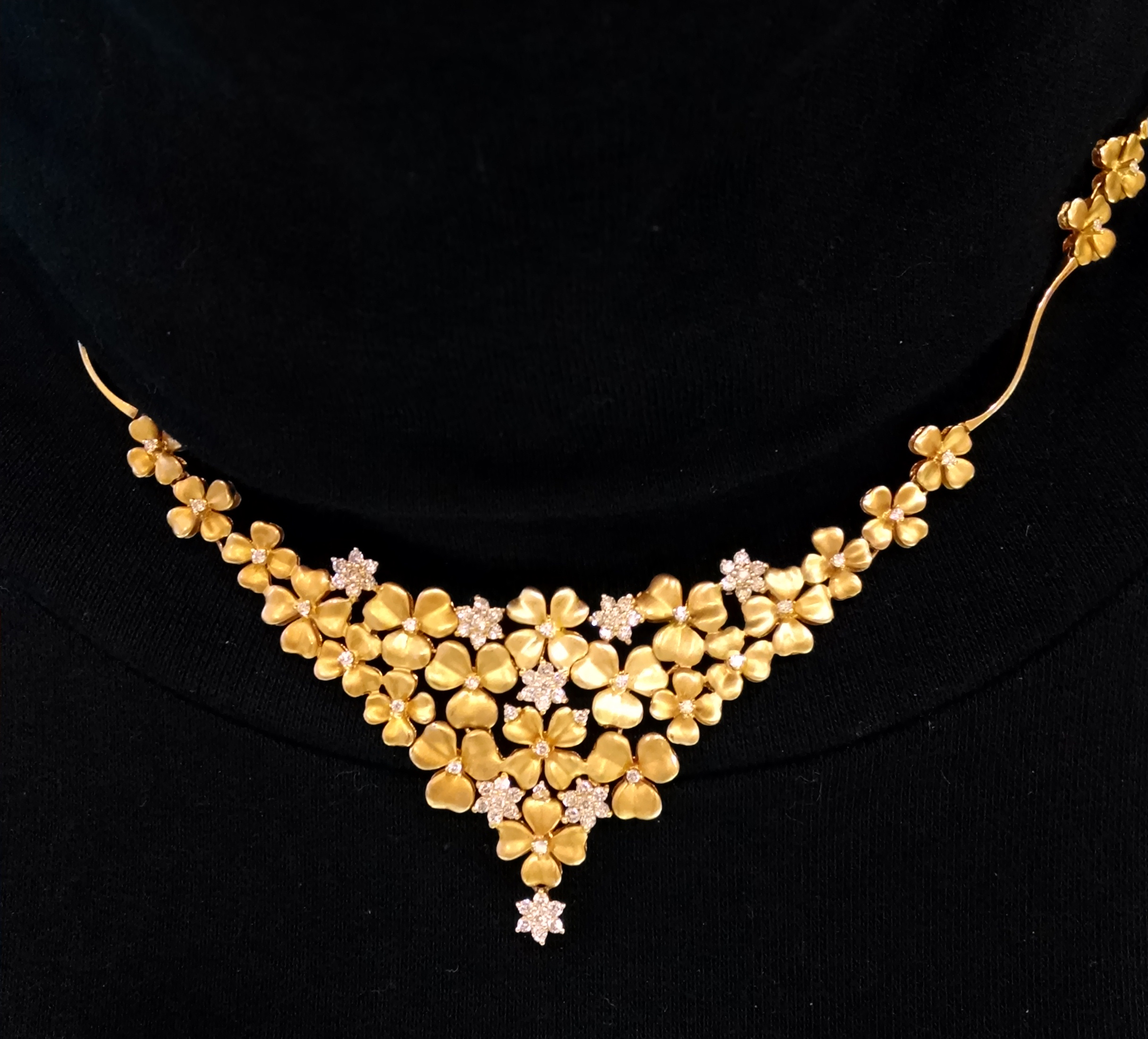 Gold and diamond necklace